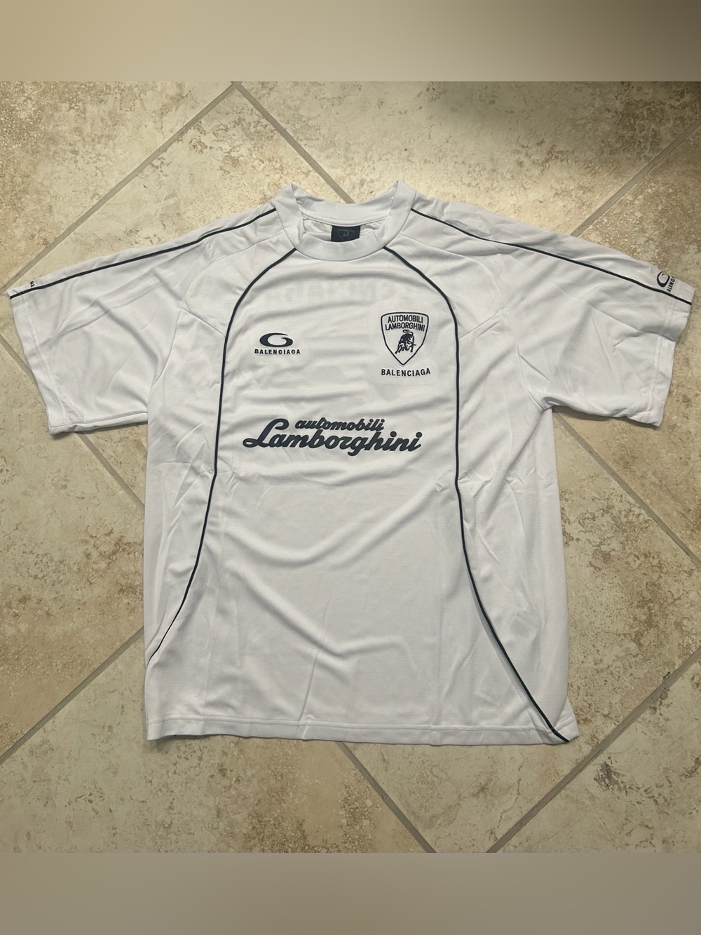 Balenciaga Oversized Lamborghini Jersey White Size L